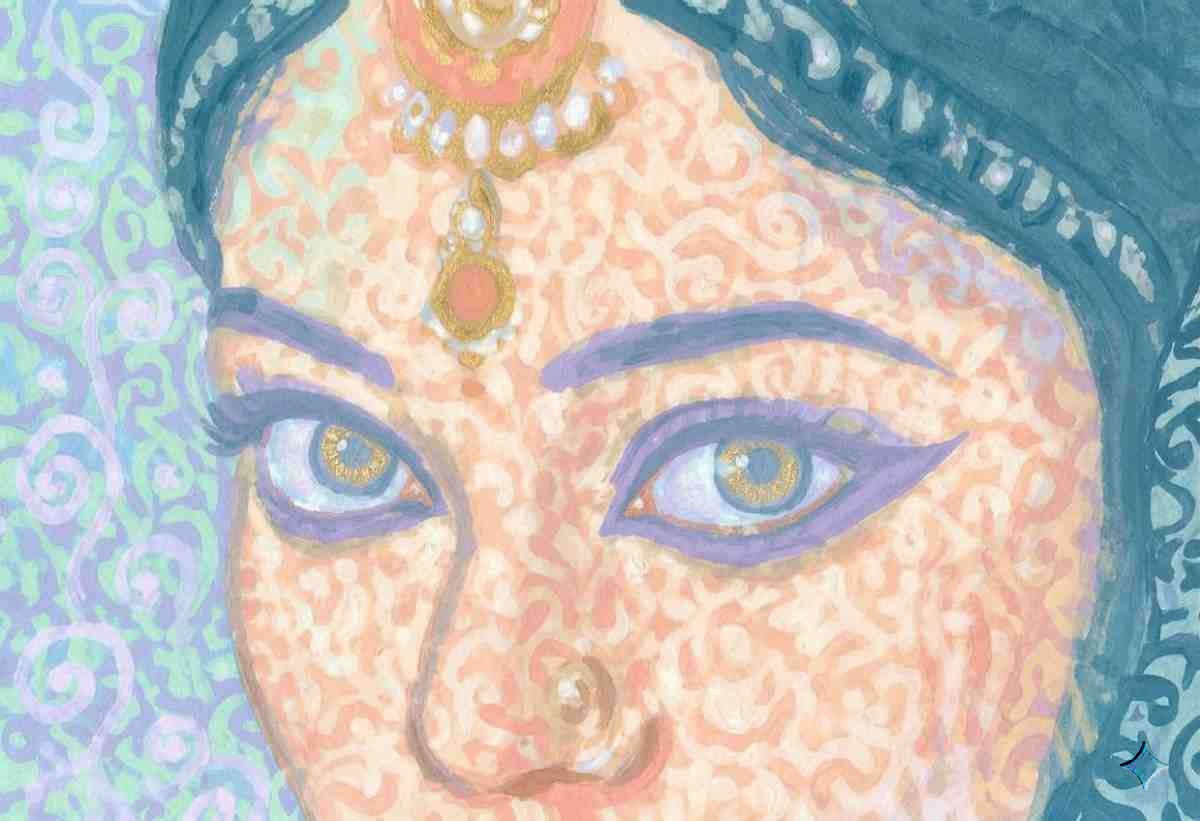 Illustration of a traditional Indian woman — the Bhabhi